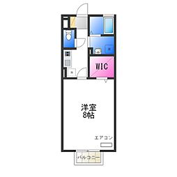 グリーンハイツ西之町 1Kの間取図画像