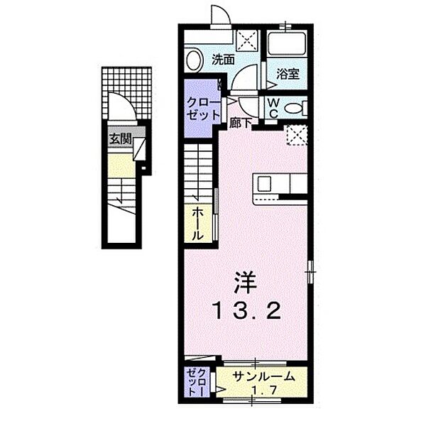 Ｌ．ラシック　古市橋 ｜広島県広島市安佐南区祇園7丁目(賃貸アパート1R・2階・40.74㎡)の写真 その2