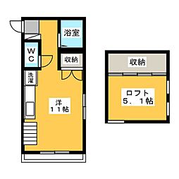 ヴィラ・マローネ ワンルームの間取図画像