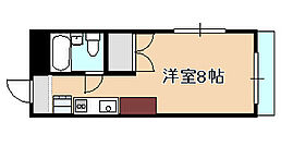 岡山県岡山市北区奥田１丁目（賃貸マンション1R・4階・19.87㎡） その2