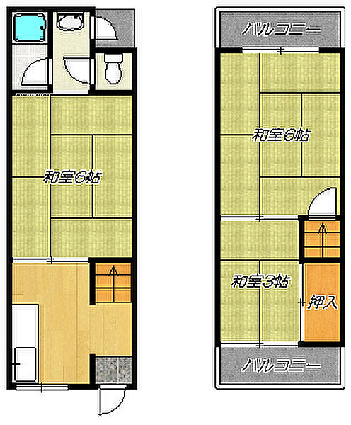 石田様2階建貸家 ｜大阪府大東市三箇1丁目(賃貸テラスハウス3DK・1階・42.00㎡)の写真 その2