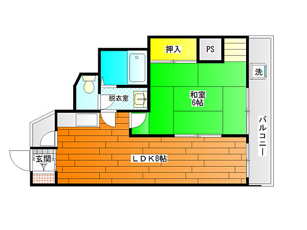 ファミティ２番館 ｜大阪府羽曳野市誉田３丁目(賃貸マンション1LDK・4階・38.50㎡)の写真 その3