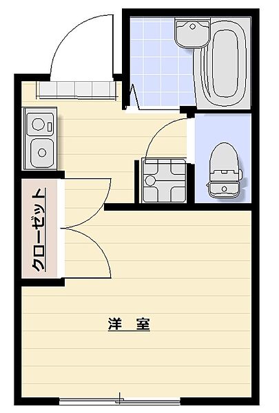 D・B・M松戸 203｜千葉県松戸市古ケ崎(賃貸マンション1K・2階・16.20㎡)の写真 その2