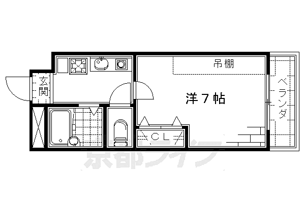 Ｒａｃｒｏｓｓ桃山 207｜京都府京都市伏見区桃山水野左近西町(賃貸マンション1K・2階・19.42㎡)の写真 その2