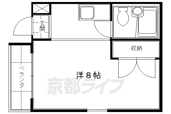 スタジオヒロ 203｜京都府京都市伏見区竹田内畑町(賃貸マンション1K・2階・19.60㎡)の写真 その2