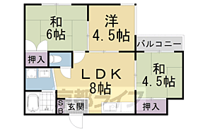 京都府京都市山科区北花山大林町（賃貸マンション3LDK・2階・54.54㎡） その2