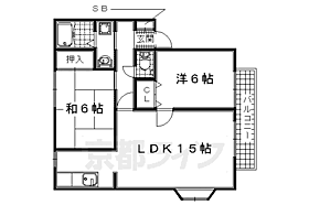 サイプレス木幡Ｂ棟 205 ｜ 京都府宇治市木幡檜尾（賃貸アパート2LDK・2階・60.35㎡） その2