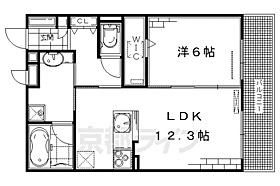 マジェスティ　サザン　I 105 ｜ 京都府京都市伏見区中島外山町（賃貸アパート1LDK・1階・49.05㎡） その2