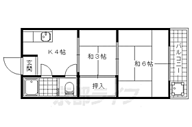 京都府京都市山科区東野中井ノ上町（賃貸マンション2K・1階・26.50㎡） その2