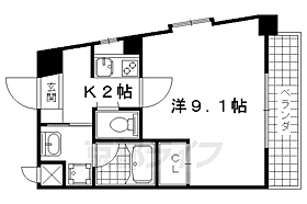 京都府京都市山科区東野門口町（賃貸マンション1K・5階・28.97㎡） その2