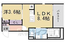 京都府京都市山科区大宅坂ノ辻町（賃貸アパート1LDK・1階・30.83㎡） その2