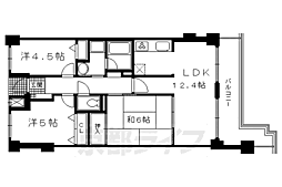 パデシオン宇治木幡 3階3LDKの間取り