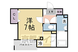 サンレーベ東垣外 1階1Kの間取り