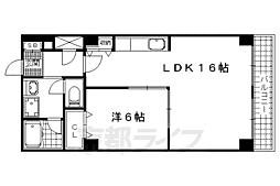 京都地下鉄東西線 椥辻駅 徒歩1分の賃貸マンション 4階1LDKの間取り