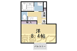 Ｔ−Ｗｏｏｄ 2階1Kの間取り