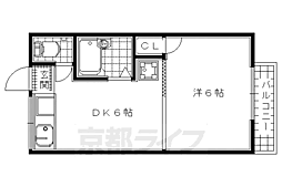 ジュネスナゴミ 1階1DKの間取り