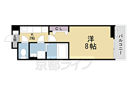 京阪交野線 村野駅 徒歩17分の賃貸アパート 3階1Kの間取り
