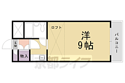 グランドハイツ津田 3階1Kの間取り