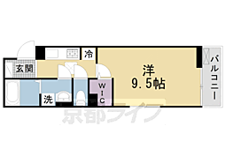 JR片町線(学研都市線) 津田駅 徒歩13分の賃貸アパート 2階1Kの間取り