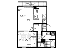 メゾン・プレミール 1階1LDKの間取り