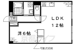 グランドール藤森 3階1LDKの間取り