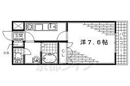 ＨＵＳ・ＲＥＩ 2階1Kの間取り