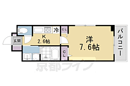 JR片町線(学研都市線) 同志社前駅 徒歩6分の賃貸アパート 3階1Kの間取り