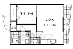 サンサンライフ大久保　Ａ・Ｂ 2階1LDKの間取り