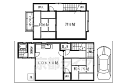 向島庚申町貸家 3LDKの間取り