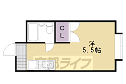 テラスワン17 ワンルームの間取図画像