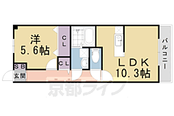 ラ・ボンボニエール 1LDKの間取図画像