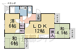 ハイツリバーサイド 3LDKの間取図画像
