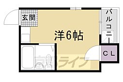 ウエストハウス ワンルームの間取図画像