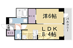 エスリード京都吉祥院 1LDKの間取図画像