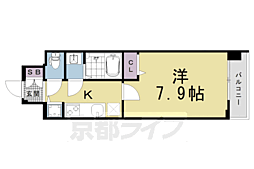 ファステート京都洛南エリーゼ 1Kの間取図画像