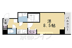 ベラジオ京都洛南グルーブ 1Kの間取図画像