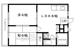 メゾン美山 2LDKの間取図画像
