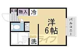 レオパレスファンタジー 1Kの間取図画像