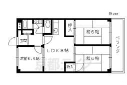 エクセル丹波橋 3LDKの間取図画像
