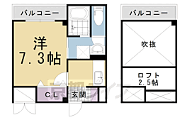 ジュネス・モデルヌ 1Kの間取図画像