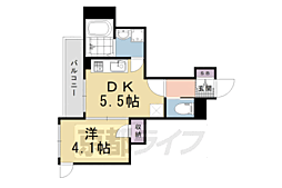 シャーメゾン住吉 1DKの間取図画像