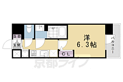 エスリード京都吉祥院 ヴィーナ 1Kの間取図画像