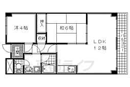 オークフラッツ 2LDKの間取図画像
