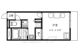 レオパレスヒルサイドテラス 1Kの間取図画像