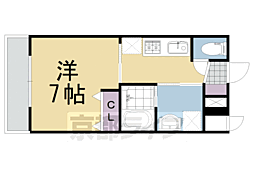 グランレブリー桂川 1Kの間取図画像