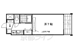 エステムコート京都烏丸3ジャパニズム 1Kの間取図画像