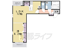 ケー・エヌ・ハーモニー 1LDKの間取図画像