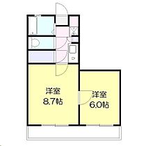 ベルレージュ宮崎II  ｜ 宮崎県宮崎市恒久南3丁目（賃貸マンション2K・2階・42.00㎡） その2