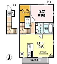 ヴィレッタ B棟 201 ｜ 宮崎県宮崎市稗原町（賃貸アパート1LDK・2階・53.63㎡） その2