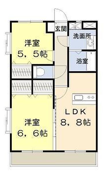 ハーベスト・アイ ｜宮崎県宮崎市福島町下ノ町(賃貸マンション2LDK・6階・50.84㎡)の写真 その2